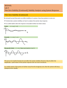 Lab 3: Pole Zero Stability & Stability Analysis