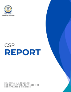 CSP Report: Community Service Activities at Bahria University