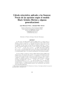 C&aacute;lculo estoc&aacute;stico en finanzas: Precio de opciones con Black-Scholes-Merton