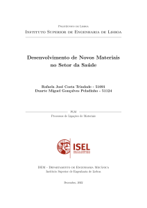 Desenvolvimento de Novos Materiais no Setor da Sa&uacute;de