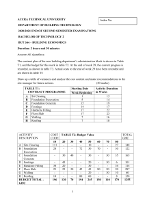 Accra Technical University BUT 304 Building Economics Exam