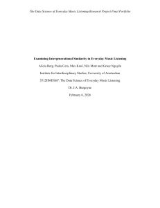 Intergenerational Music Listening Similarity Research
