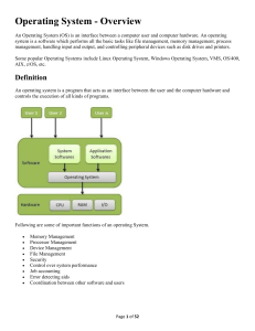 Operating System Overview - Basics and Functions