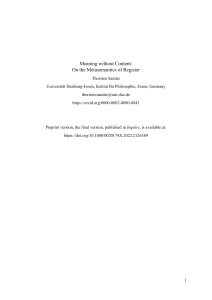 Meaning without Content: Metasemantics of Register