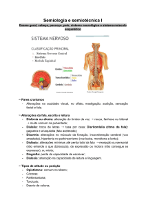 Semiologia e Semiot&eacute;cnica I: Exame Geral e Sistemas