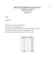 Math 3D Differential Equations Final Exam 2019