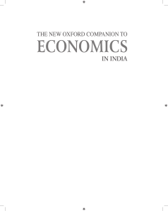 The New Oxford Companion to Economics in India