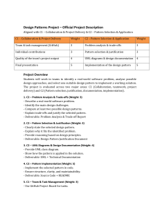 Design Patterns Project Description &ndash; Collaboration & Pattern Application