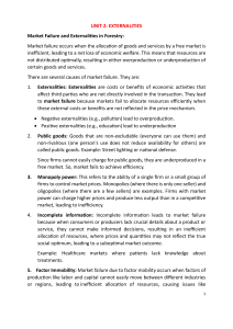 Externalities in Forestry: Market Failure and Economic Analysis