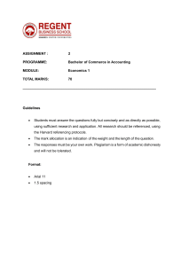 Economics 1 Assignment 2: Management Accounting & Fiscal Policy