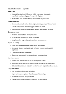 Industrial Revolution Key Notes