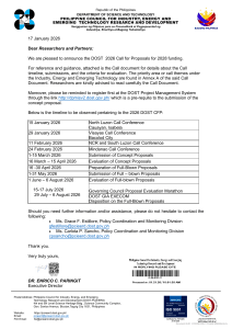 DOST 2026 Call for Proposals 2028 Funding