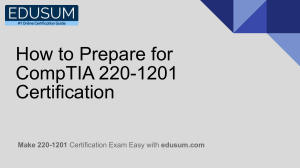 How to Prepare for CompTIA 220-1201 Certification