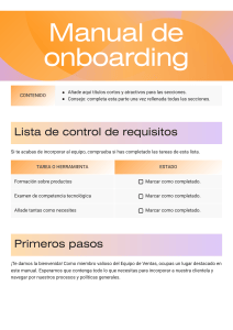 Manual de Onboarding para Nuevos Empleados de Ventas