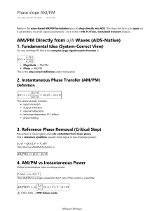 Wave-Based AM/PM Formulation for ADS
