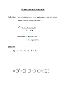 Potenzen und Wurzeln: Mathematik Lernmaterial