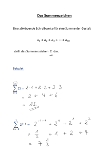 Das Summenzeichen: Summation Notation in Mathematik