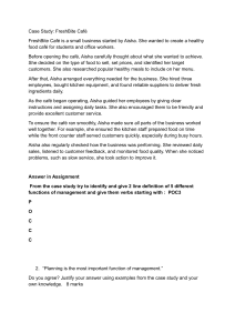 FreshBite Caf&eacute; Case Study: Management Functions