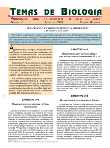 Analisando Cari&oacute;tipos Humanos Aberrantes - Temas de Biologia n&ordm;5