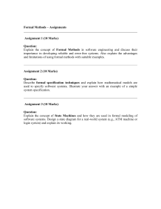 Formal Methods Assignments: Software Engineering Questions