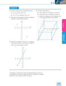 Exercise 4A: Midpoints & Coordinate Geometry