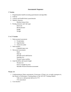 Fitness Assessment Sequence Guide
