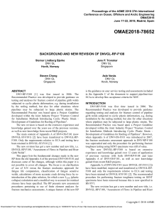 DNVGL-RP-F108 Revision: Pipeline Weld Assessment