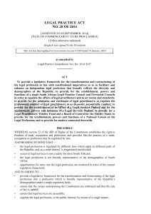 Legal Practice Act No. 28 of 2014 (South Africa)