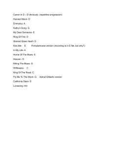 Song Key Reference List
