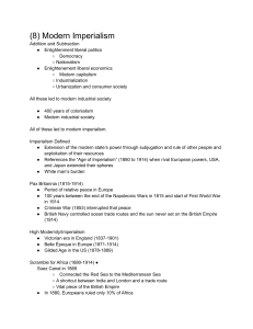 Modern Imperialism: Causes, Definition, and Historical Context