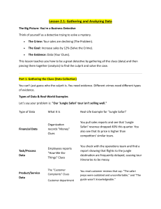 Lesson 2.1: Gathering and Analyzing Data for Business