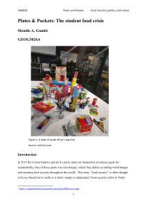 Plates & Pockets: Student Food Crisis in Johannesburg