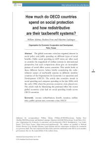 OECD Social Protection Spending & Tax/Benefit Redistributiveness
