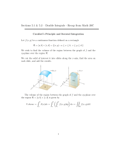 Double Integrals: Cavalieri&rsquo;s Principle & Iterated Integration