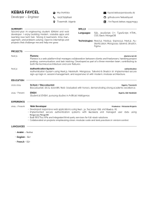 Kebas Faycel Resume - AI Engineering Student