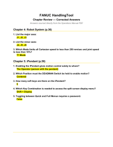 FANUC HandlingTool Chapter Review Answers