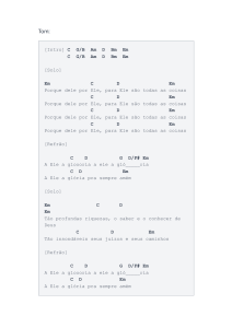 Partitura de Tom com Letras Religiosas e Acordes