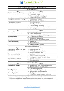 IB Psychology Paper 2 Exam Topics
