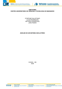 An&aacute;lise de Sistema Oscilat&oacute;rio: Relat&oacute;rio de P&ecirc;ndulo Simples