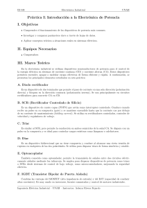 Pr&aacute;ctica I: Introducci&oacute;n a la Electr&oacute;nica de Potencia