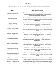 Actividad 3: Crear Objetivos Espec&iacute;ficos a Partir de Metas
