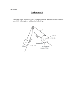DYNA 265 Assignment 4: Acceleration of Mass A