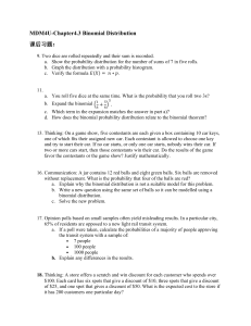 Conditional Distribution of Poisson RVs: Binomial Parameters