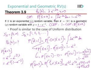 Exponential and Geometric Random Variables Theorem