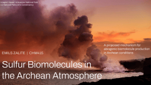 Sulfur Biomolecules in the Archean Atmosphere: Abiogenic Production
