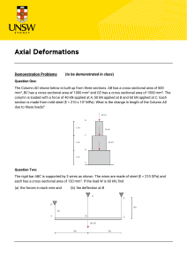 Axial Deformations: Engineering Demonstration Problems