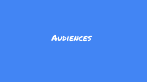 Audiences: Presentation Skills & Target Audience Analysis