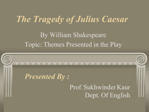 Themes in Julius Caesar by Shakespeare