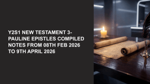 Pauline Epistles Course Notes: New Testament 3