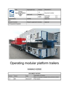 Operating Modular Platform Trailers K25 Course Manual
